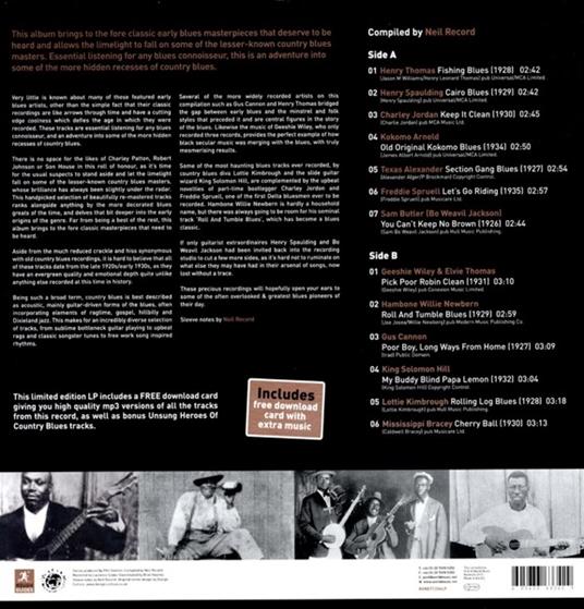 Rough Guide to Unsung Heroes of Country Blues - Vinile LP - 2