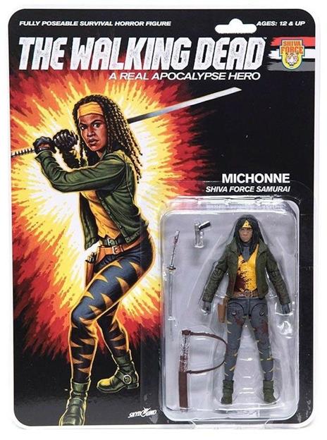 Mcfarlane The Walking Dead Shiva Force Samurai Michonne Bloody Action Figure New - 3