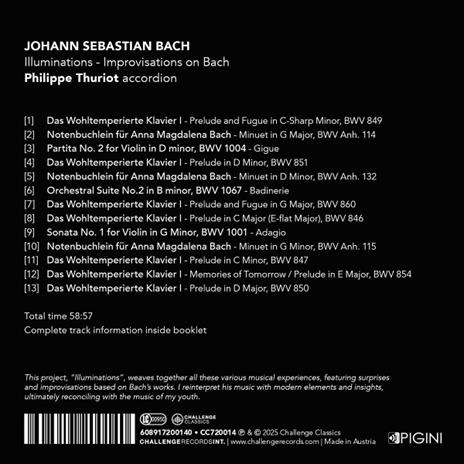 Illuminations. Improvisations On - CD Audio di Johann Sebastian Bach,Philippe Thuriot - 2