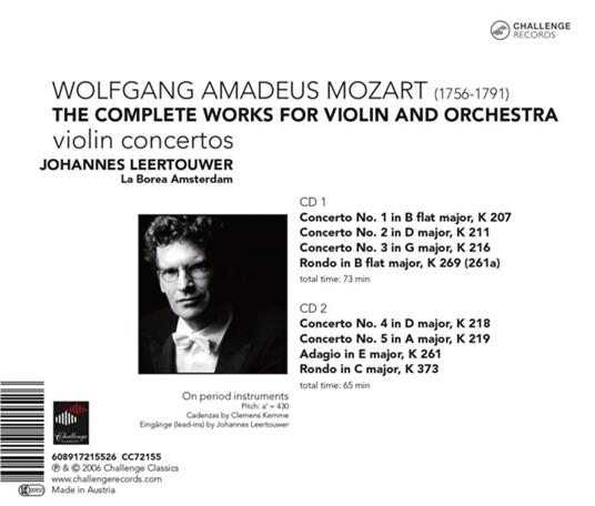 Complete Works for Violin - CD Audio di Wolfgang Amadeus Mozart - 2