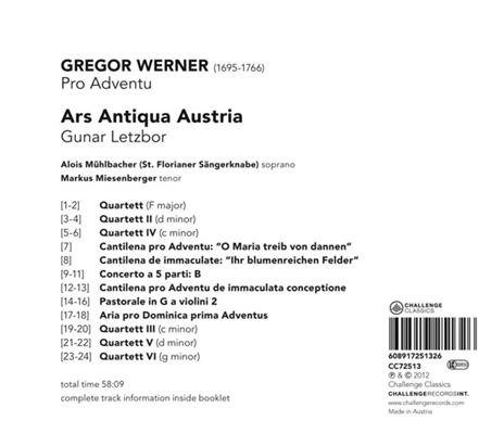 Pro Adventu - CD Audio di Ars Antiqua Austria - 2