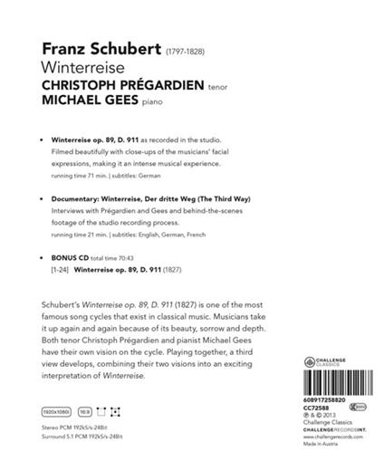 Winterreise -Br+Cd- - CD Audio + Blu-ray di Franz Schubert