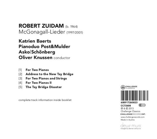 Mcgonagall-Lieder - CD Audio di Robert Zuidam - 2