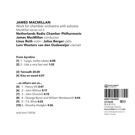 Works For Chamber Orchestra With Soloists - CD Audio di J. Macmillan - 2