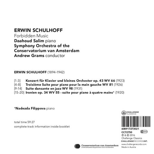 Forbidden Music - CD Audio di Erwin Schulhoff - 2