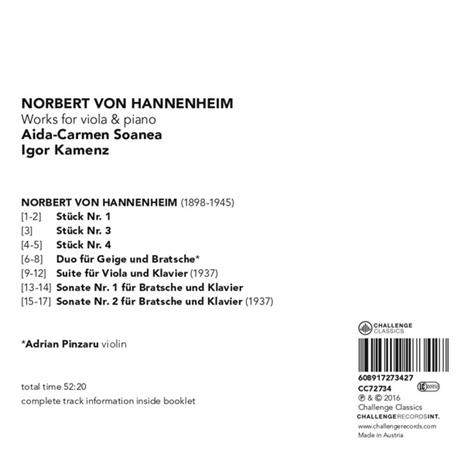 Works For Viola & Piano - CD Audio di Aida-Carmen Soanea - 2