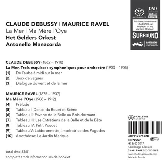La Mer-Ma Mere L'Oye - CD Audio di Claude Debussy,Maurice Ravel - 2