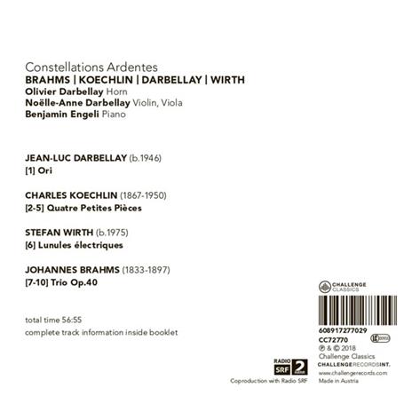 Constellations Ardentes - CD Audio di Johannes Brahms - 2