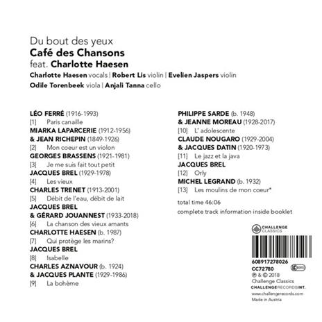 Du Bout Des Yeux - CD Audio di Cafe Des Chansons - 2
