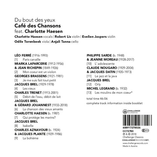 Du Bout Des Yeux - CD Audio di Cafe Des Chansons - 2