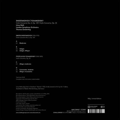 Violin Concertos -Ltd- - Vinile LP di Linus - London Symphony Orchestra - Thomas Sanderling Roth - 2
