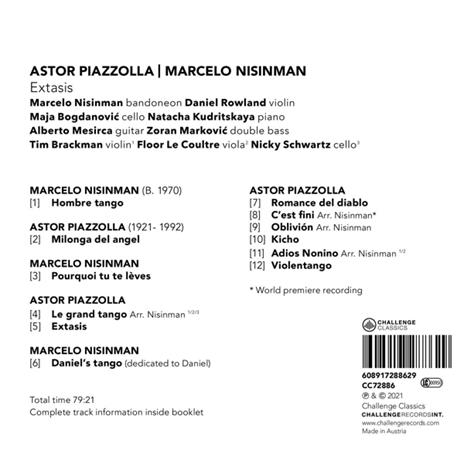 Extasis - CD Audio di Daniel - Marcelo Nisinman Rowland - 2