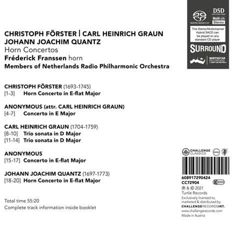 Horn Concertos (Sacd) - SuperAudio CD di Frederick Franssen - 2