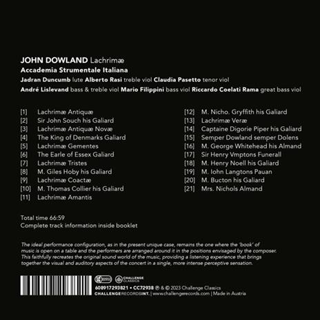 Lachrimae - CD Audio di Jadran Duncumb - 2