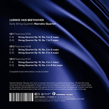 Early String Quartets - CD Audio di Ludwig van Beethoven,Narratio Quartet - 2