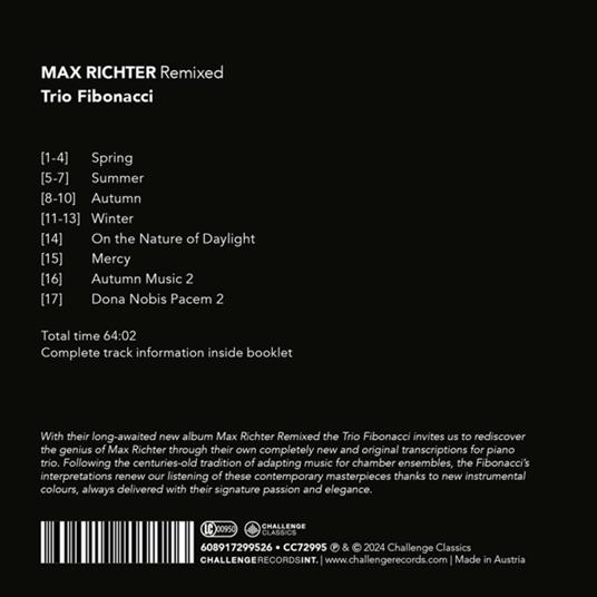 Max Richter Remixed - CD Audio di Max Richter,Trio Fibonacci - 2