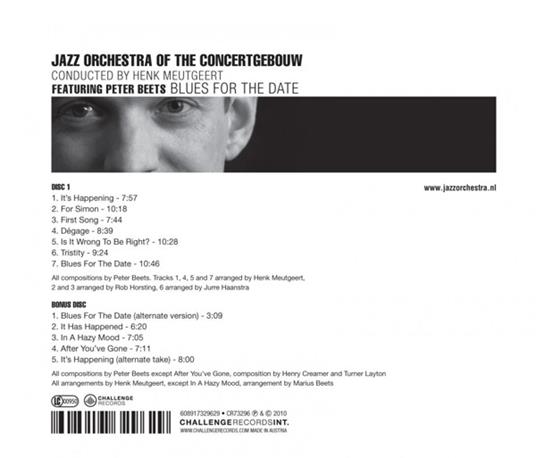 Blues For The Date - CD Audio di Jazz Orchestra of the Concertgebouw