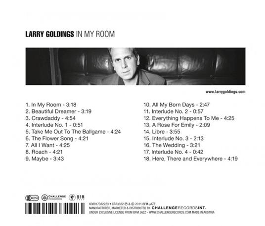 In My Room - CD Audio di Larry Golding - 2