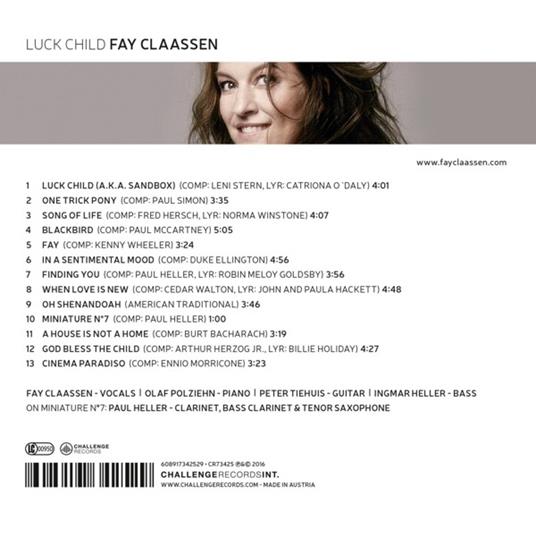 Luck Child - CD Audio di Fay Claassen