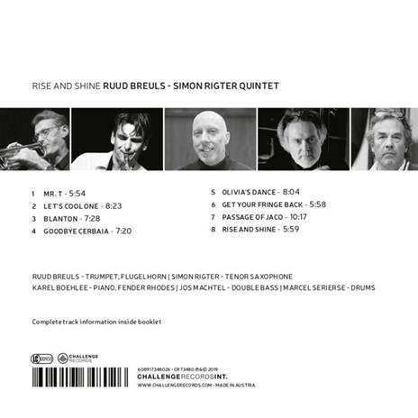 Rise and Shine - CD Audio di Ruud Breuls,Simon Rigter - 2