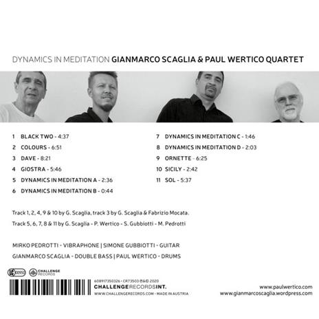 Dynamics In Meditation - CD Audio di Gianmarco & Paul Wertico Quartet Scaglia - 2