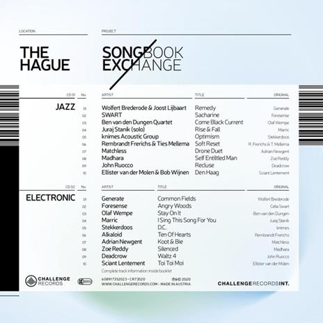 The Hague Songbook Exchange - CD Audio - 2