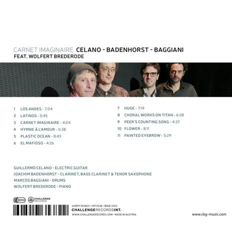 Carnet Imaginaire - CD Audio di Badenhorst-Baggiani-Celano-Ft. Wolfert Brederode - 2