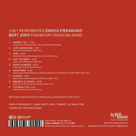 Chet Remembered - CD Audio di Enrico Pieranunzi,Bert Joris,Frankfurt Radio Big Band - 2