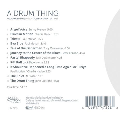 A Drum Thing - CD Audio di Tony - Atzko Kohashi Overwater - 2