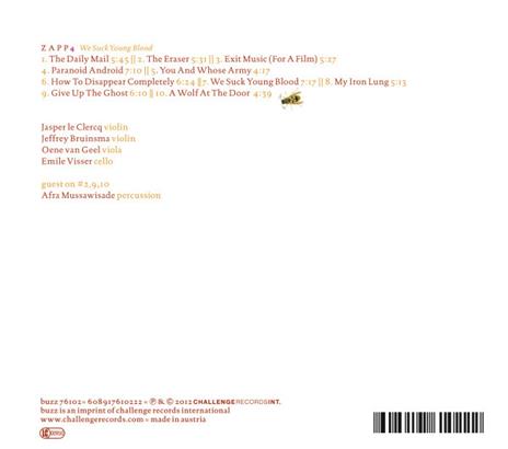 We Suck Young Blood - CD Audio di Zapp 4 - 2