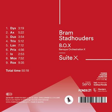 Suite X - CD Audio di Bram & B.O.X Stadhouders - 2