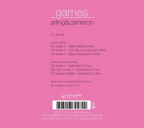 Games-Singles Two - CD Audio Singolo di Arling & Cameron - 2