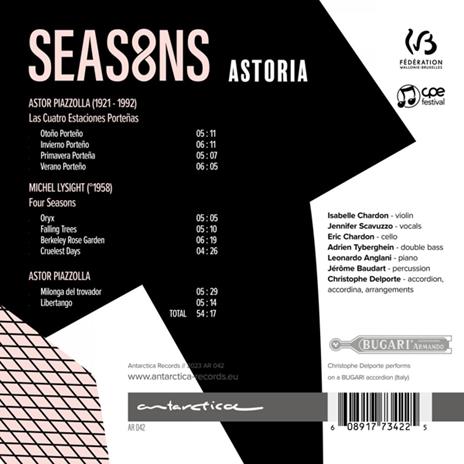 Seas8ns - CD Audio di Astoria - 2