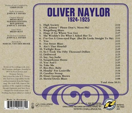 1924-1925 - CD Audio di Oliver & His Seve Naylor - 3