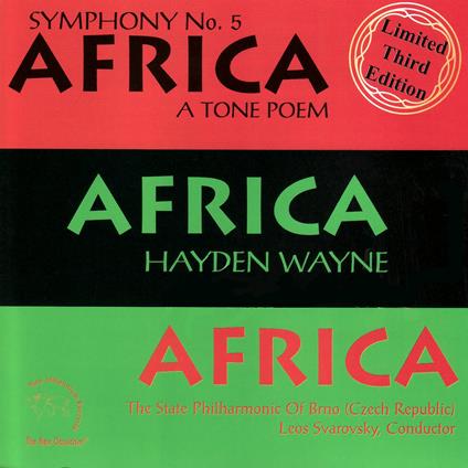 Symphony #5. Africa (A Tone Poem) - CD Audio di Hayden Wayne