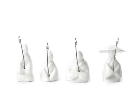 Porta bustina da tè pescatori cinesei. Set da 4