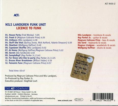 Licence to Funk - CD Audio di Nils Landgren - 2