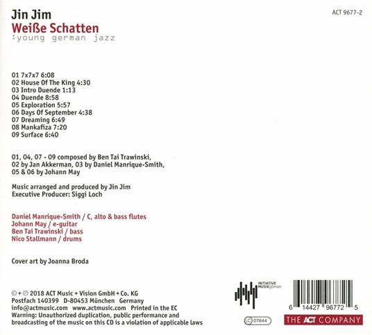 Weiße Schatten - CD Audio di Jin Jim - 2