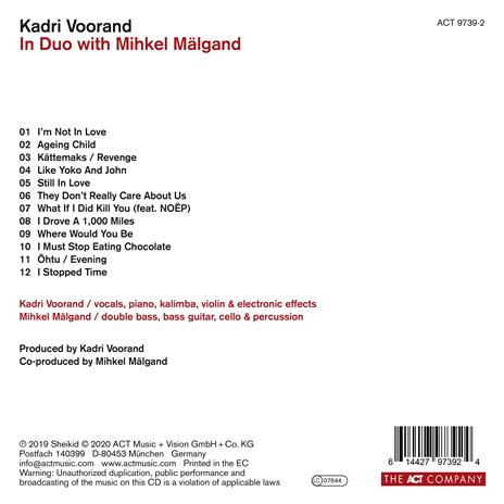 In Duo with Mihkel Malgand - CD Audio di Kadri Voorand - 2