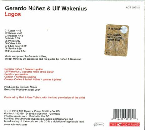 Logos - CD Audio di Gerardo Nunez,Ulf Wakenius - 2