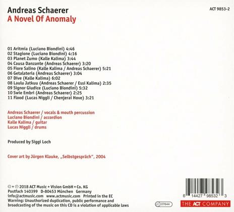 A Novel of Anomaly - CD Audio di Andreas Schaerer - 2