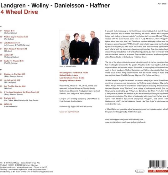 4 Wheel Drive - Vinile LP di Nils Landgren - 2