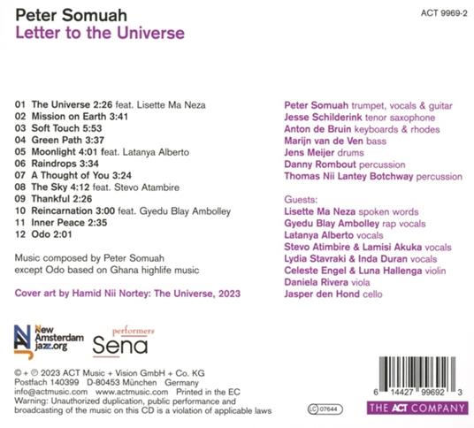 Letter To The Universe - CD Audio di Peter Somuah - 2