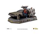 Ritorno Al Futuro Art Scale Statua 1/10 Delorean Full Set 23 Cm Iron Studios
