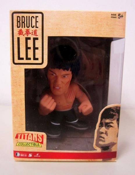 Round 5 Bobble Head Knocker Figure Bruce Lee Titans 2 Scratches in Box - 5