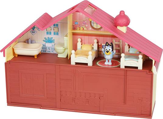 Bluey 13024, Heeler Family Home Play Set 1 Personaggio ufficiale Bluey Action Figure, Playhouse grande 4 camere, accessori per mobili e patio estraibile, Multicolore - 6