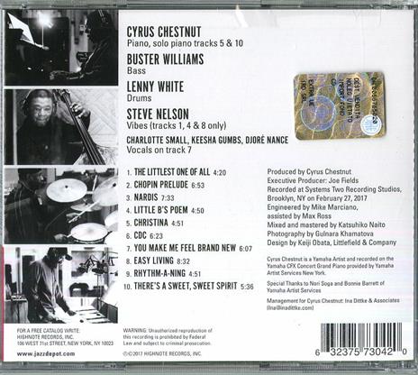 There's a Sweet Sweet Spirit - CD Audio di Cyrus Chestnut - 2