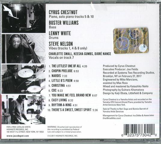 There's a Sweet Sweet Spirit - CD Audio di Cyrus Chestnut - 2