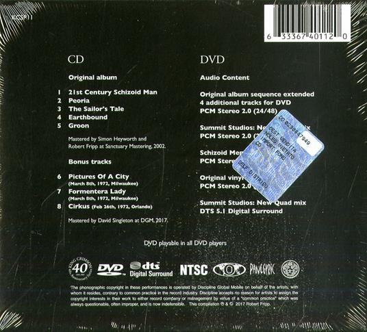 Earthbound - CD Audio + DVD di King Crimson - 2