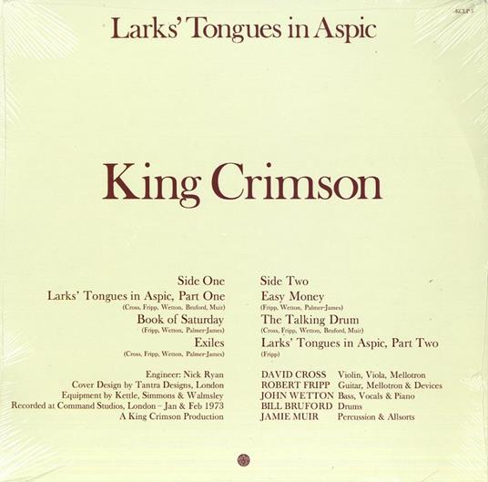 Lark's Tongues in Aspic (200 gr.) - Vinile LP di King Crimson - 2